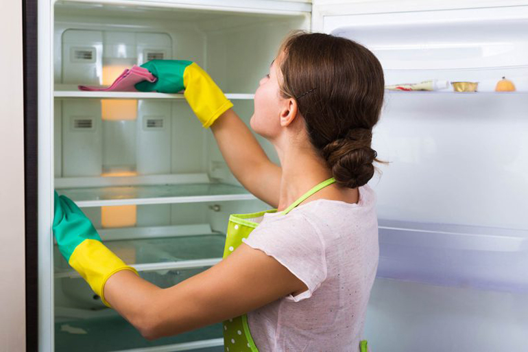 Filthy refrigerator drawers