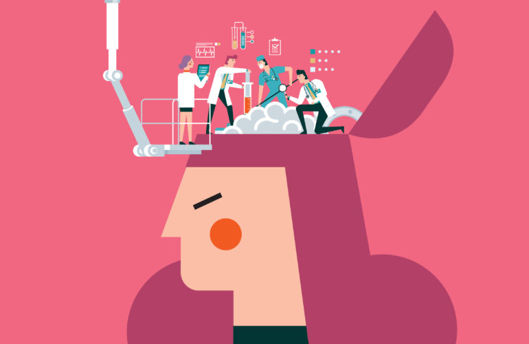Awake during a brain operation