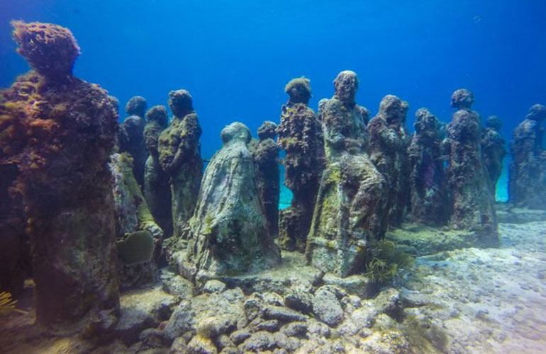 The underwater museum in Mexico