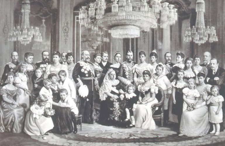 The royal family with friends, 1897
