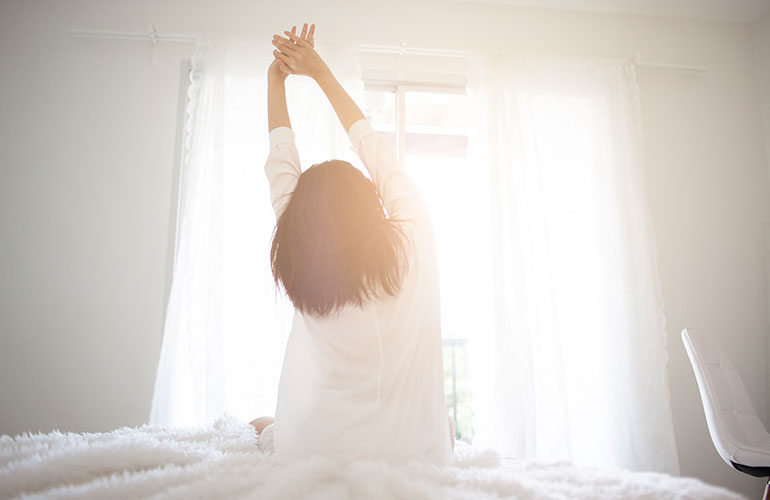 For a more positive outlook: rise early