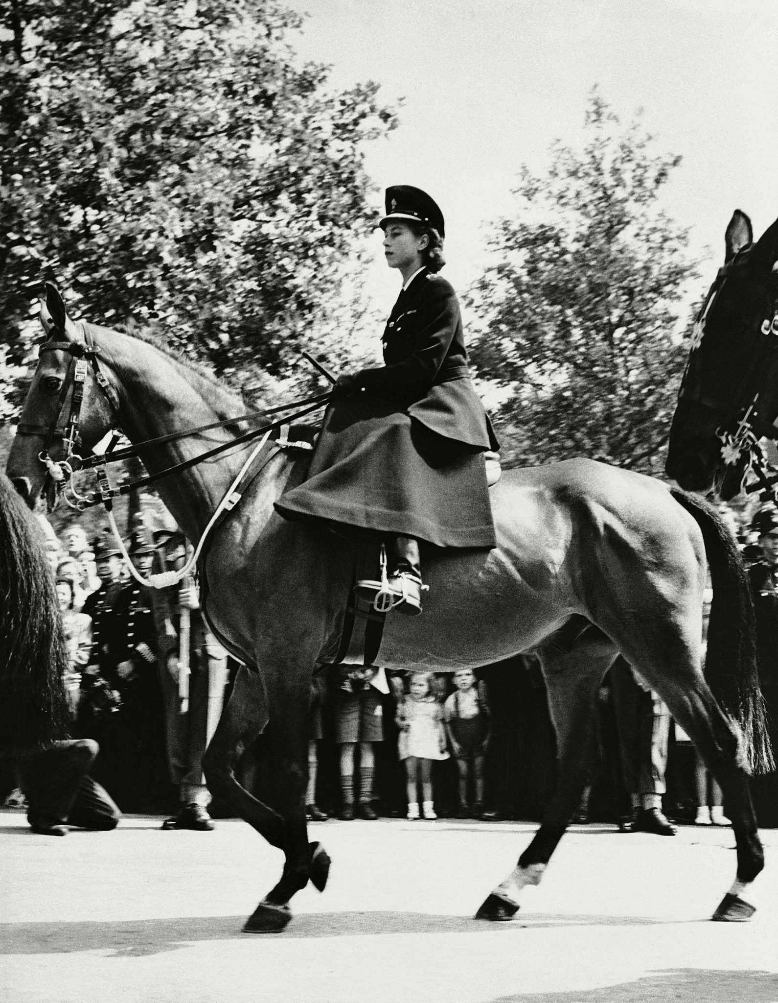 Her first official appearance on horseback
