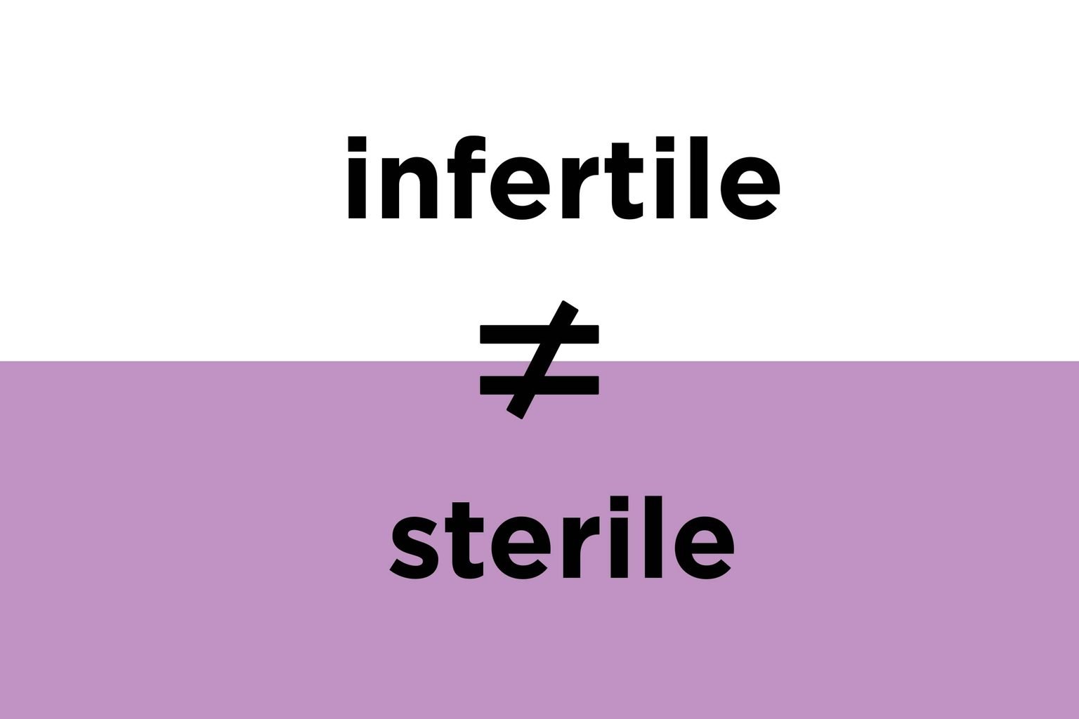Infertile/sterile
