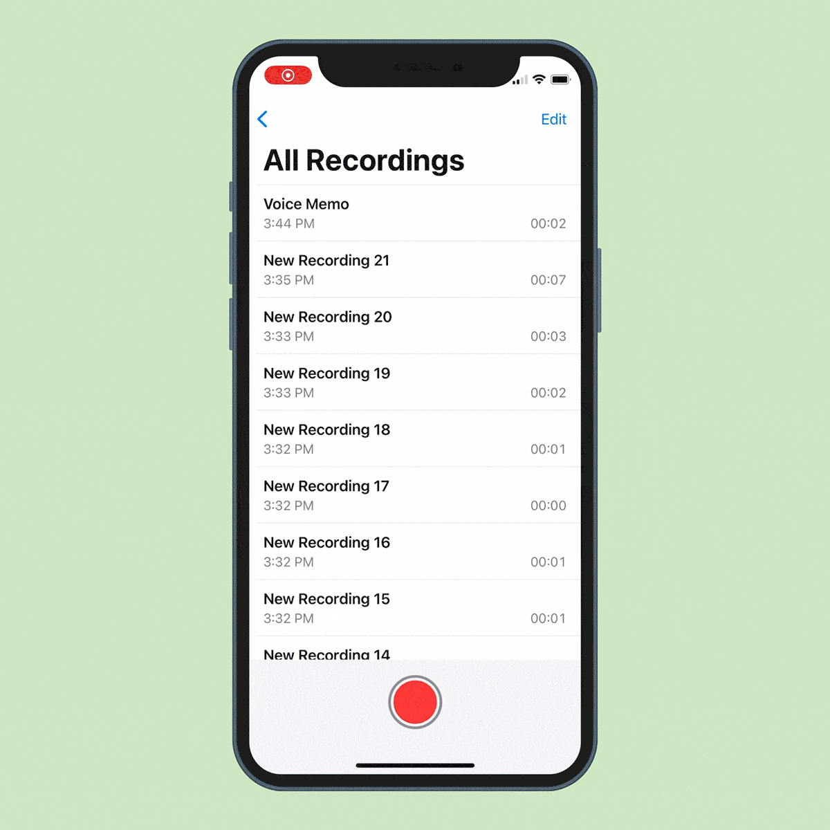 Save a recording to an iCloud folder