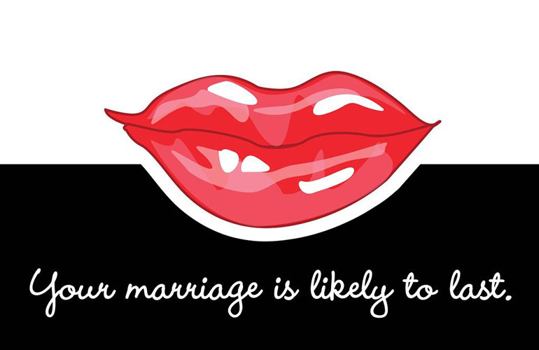 Your marriage is likely to last