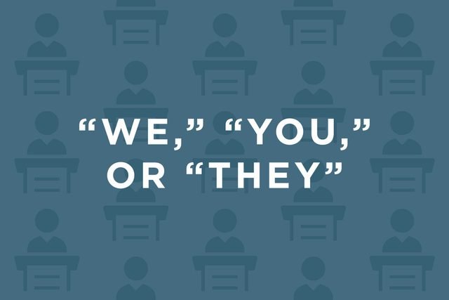 To connect with your audience, say: