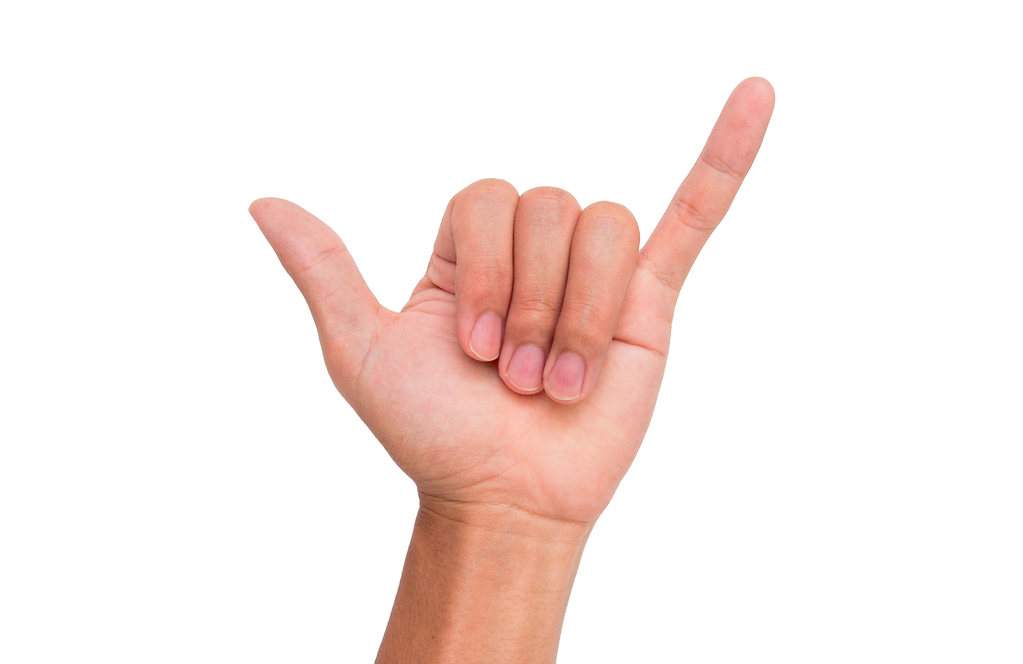 Italy and Spain: “Hang loose” (or the “rock on” sign)
