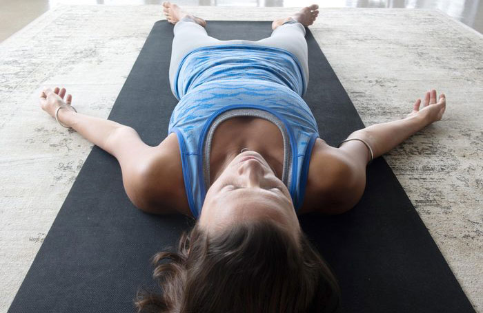 12. Corpse pose (Savasana)