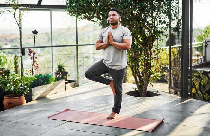 1. Tree pose (Vriksasana)