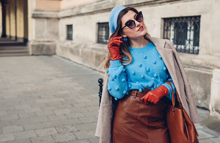 Add colour with hats and gloves
