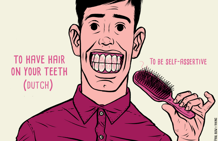 Have hair on your teeth (Dutch)