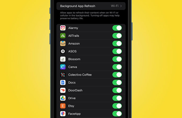 Only refresh your most used apps