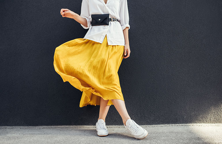 Try a bright bottom