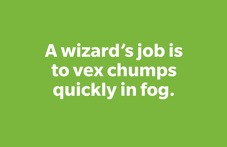 Pangram #8: Wizard in the fog