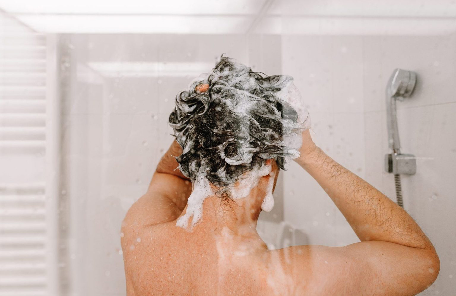 Wash hair less frequently