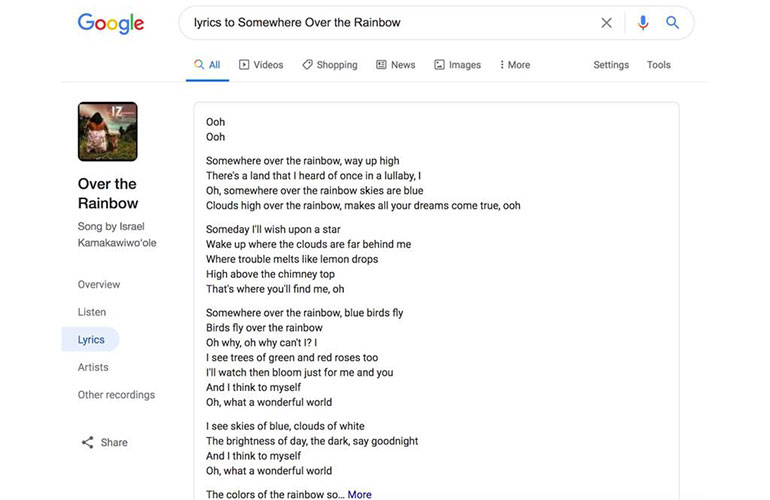 It can finish the lyric
