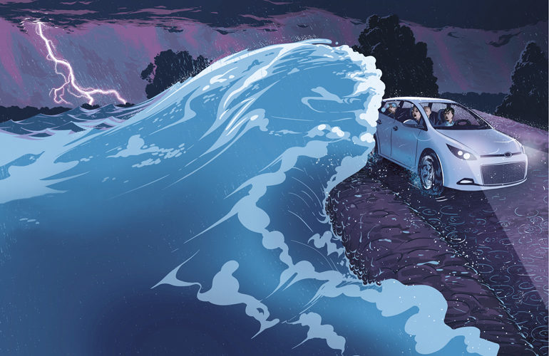 Swept away!
