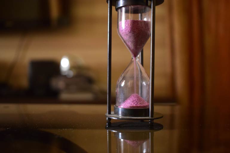 “Don’t worry – you’ve still got lots of time.”