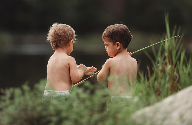 Twins speak their own language