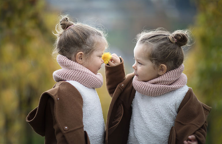 Some twins are mirror images of each other