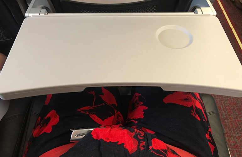 But never eat directly off of tray tables