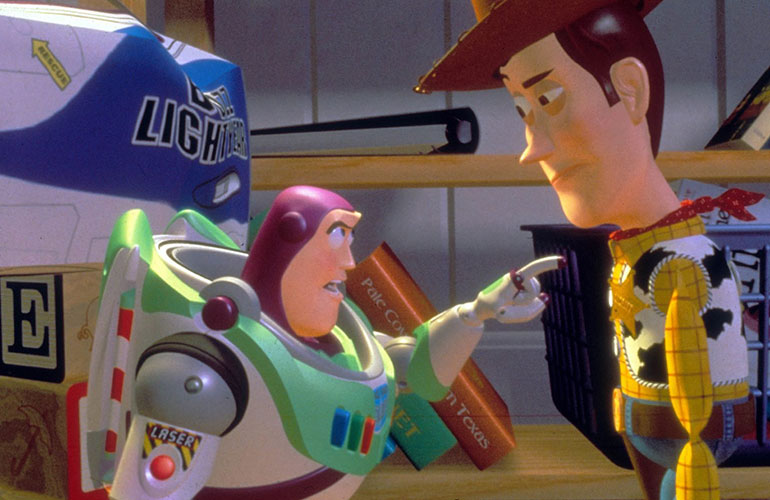 What did Buzz Lightyear say to Woody?