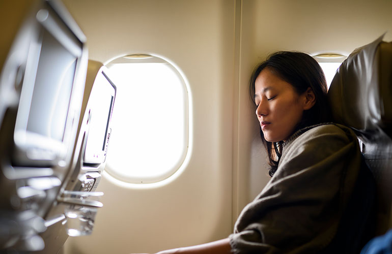 Nap during your flight