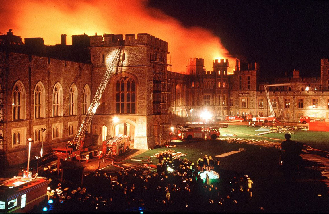 Truth: Windsor Castle sustained massive fire damage in 1992