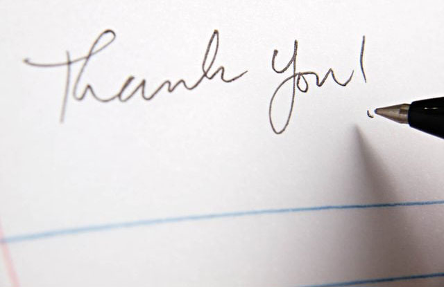 Leave a gift and a thank-you note