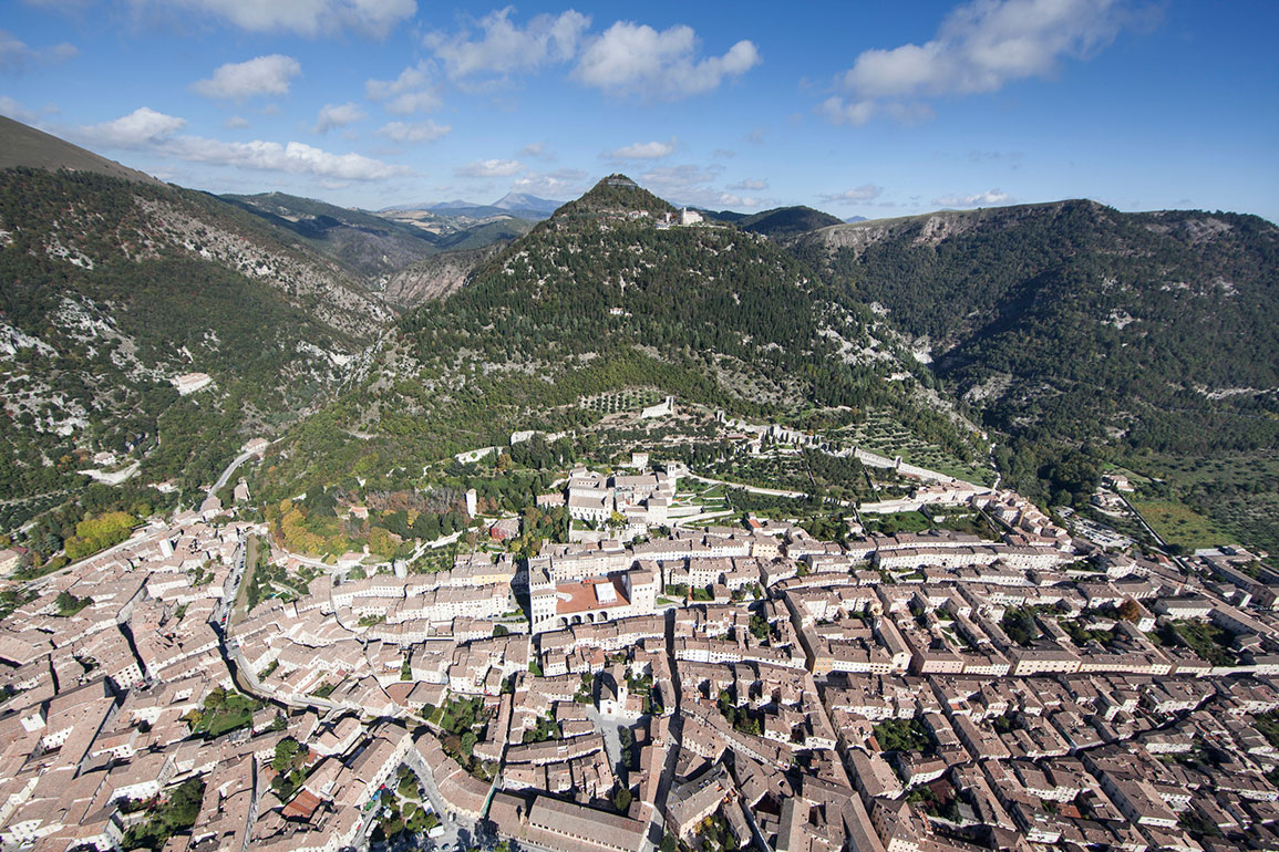 Gubbio Cemetery, Mount Ingino, Umbria, Italy