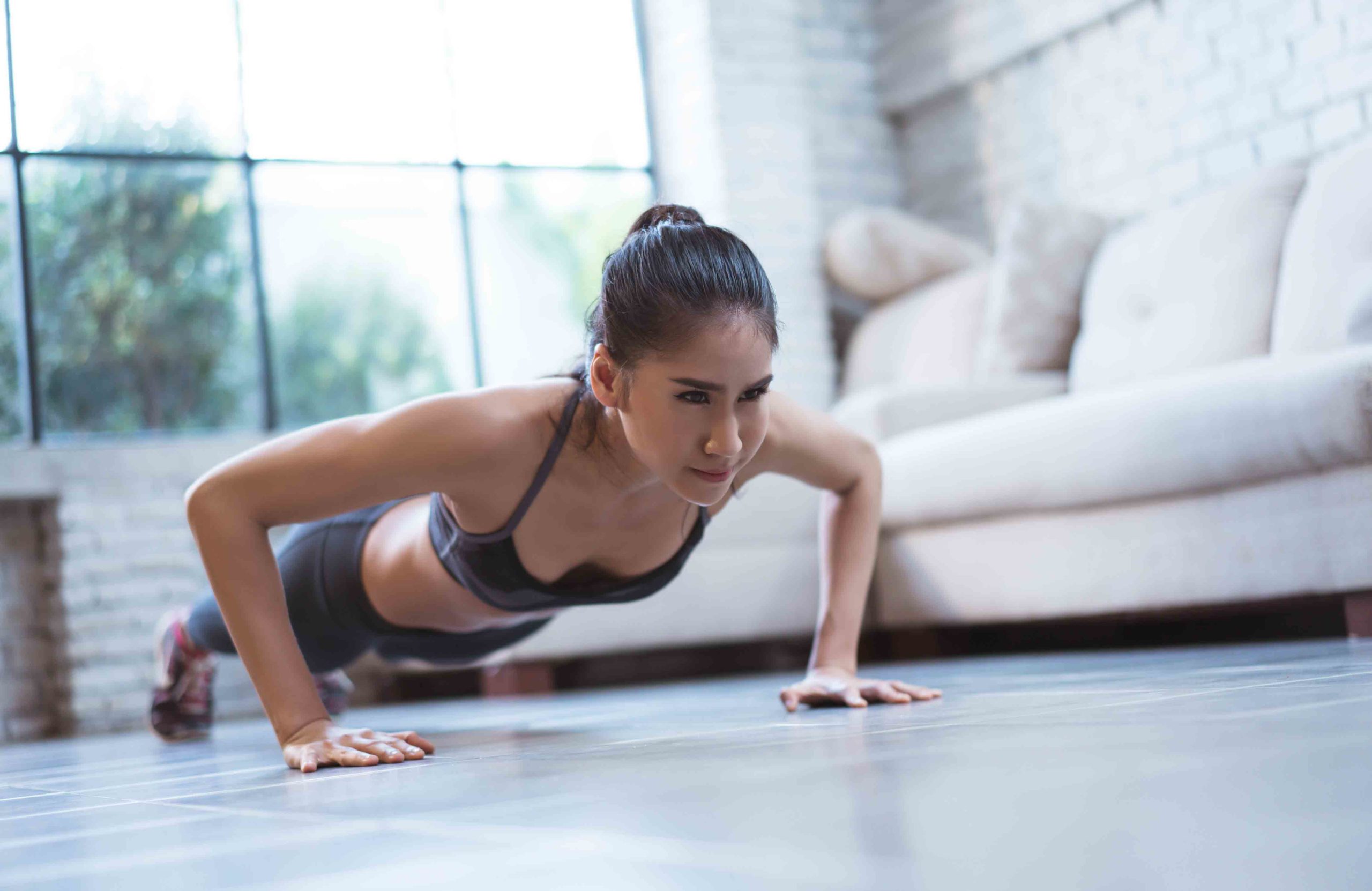 Best arm exercises: triceps push-up