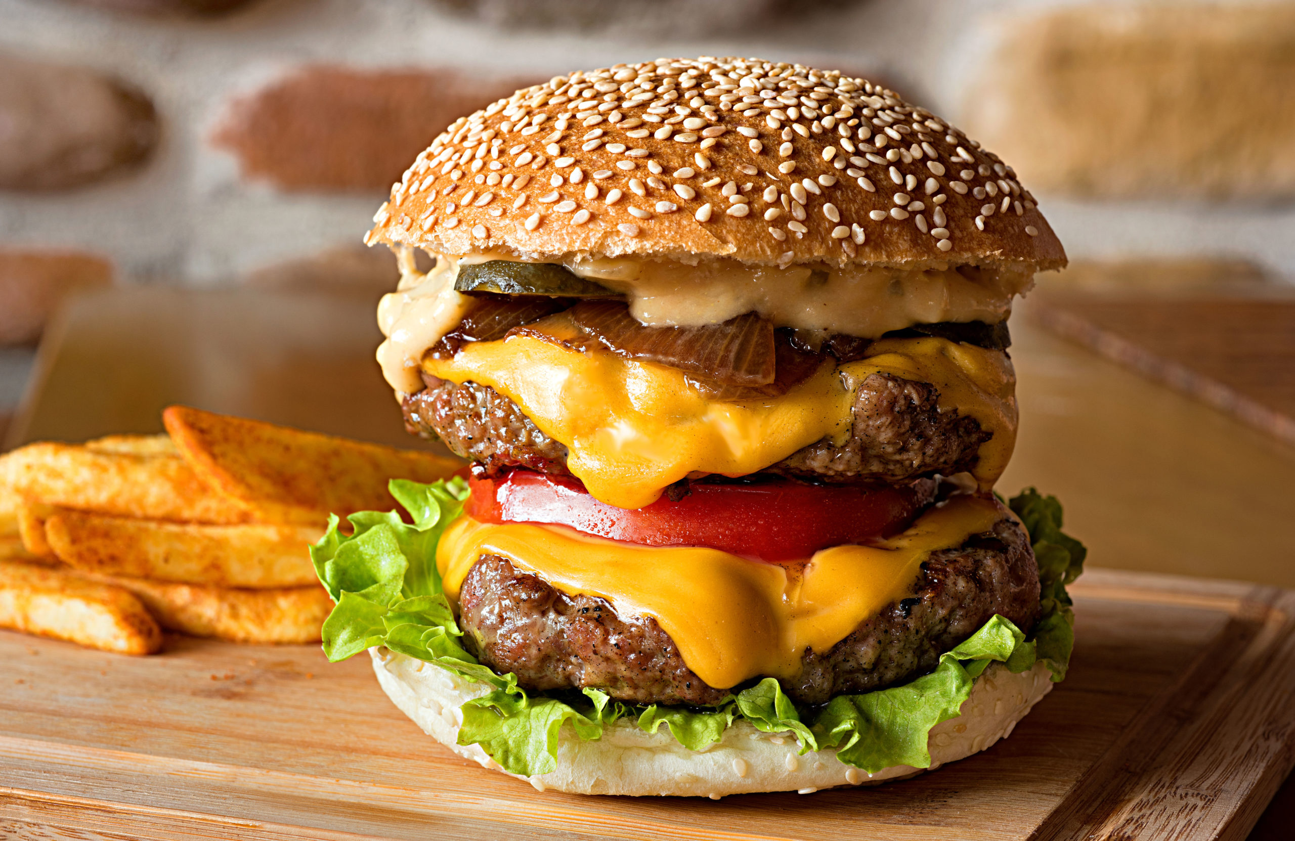 Double beef patty burgers