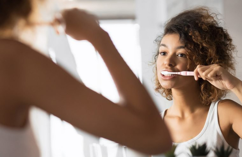 Brushing right after eating