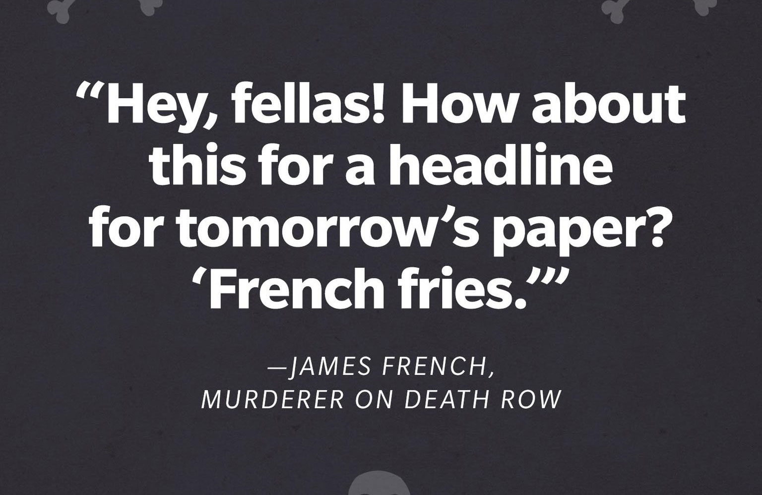 James French, murderer on death row
