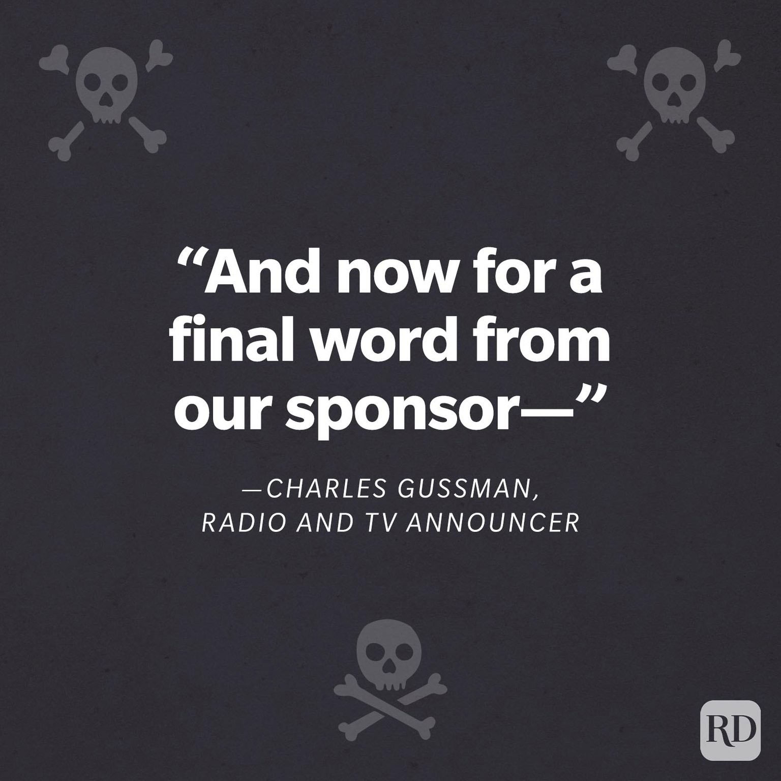 Charles Gussman, radio and TV announcer