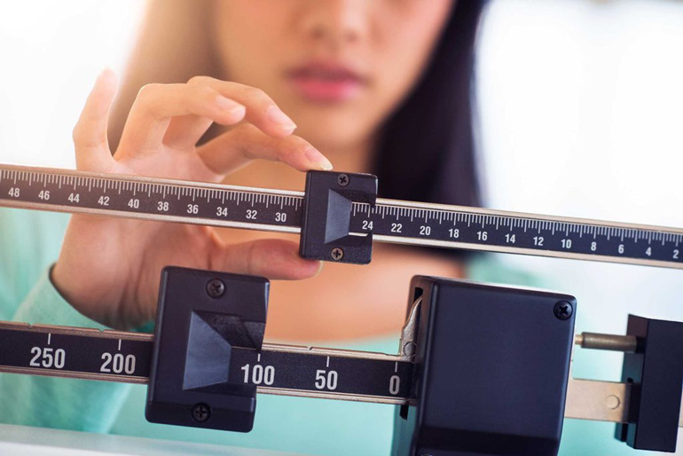 The scale is going up or down