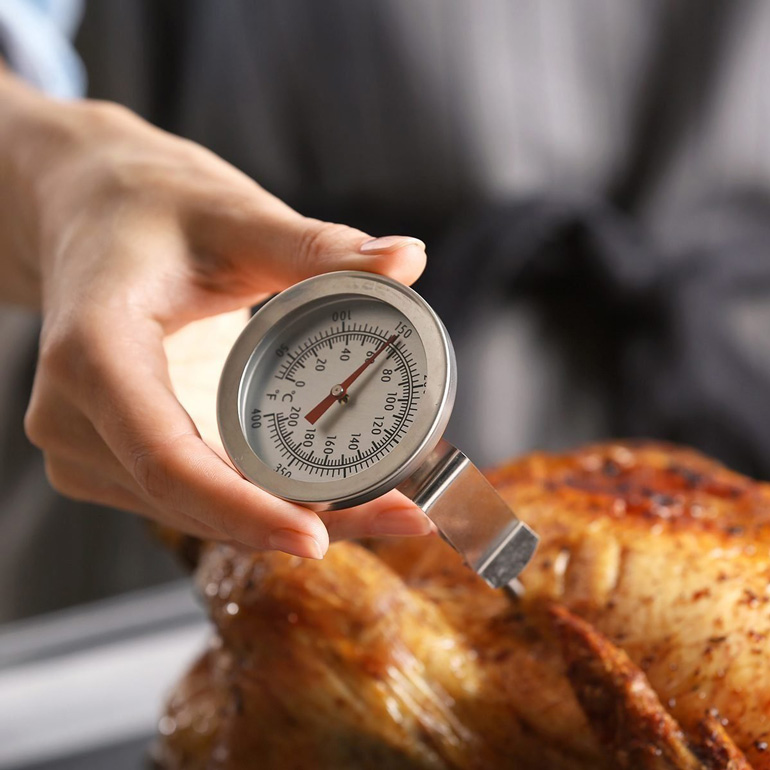 Use a thermometer when cooking meat
