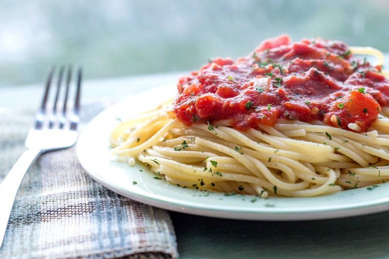 A pasta dinner