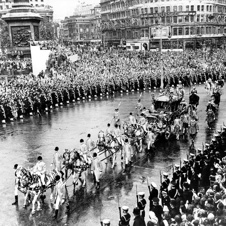 The post-coronation procession