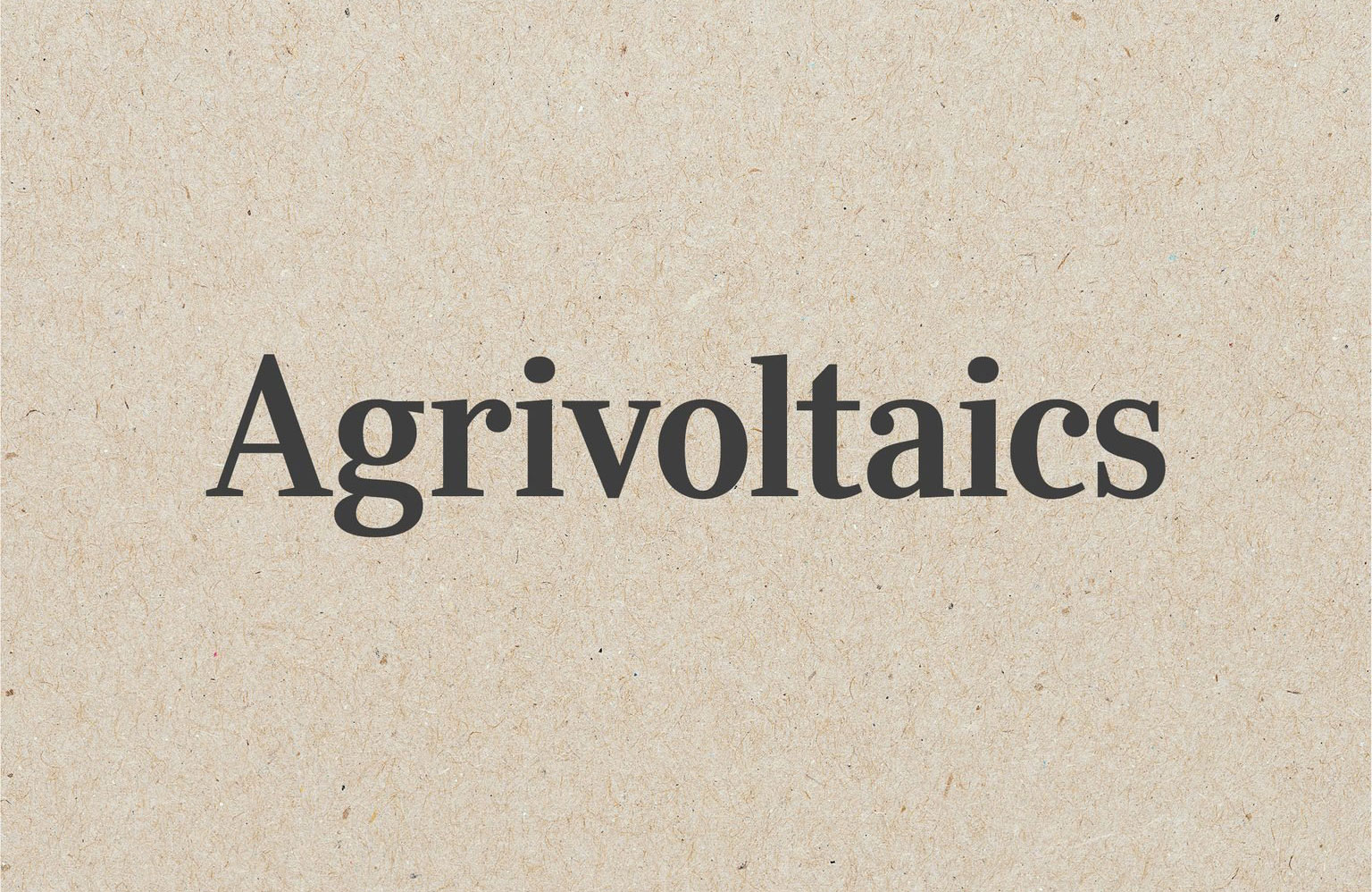 Agrivoltaics