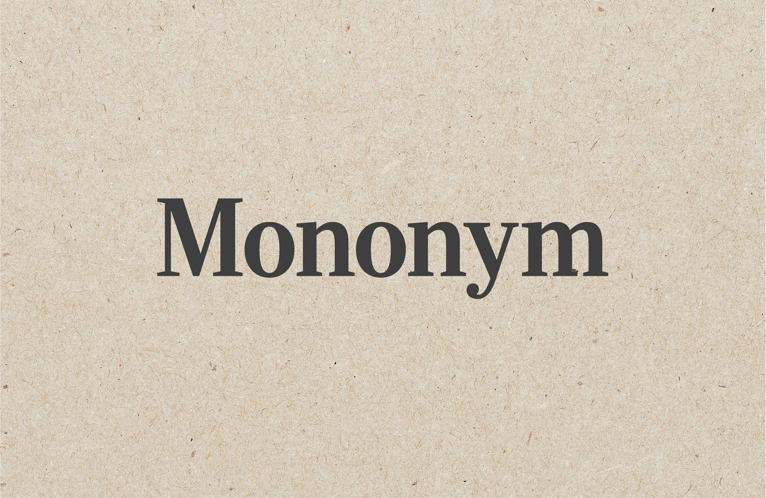 Mononym