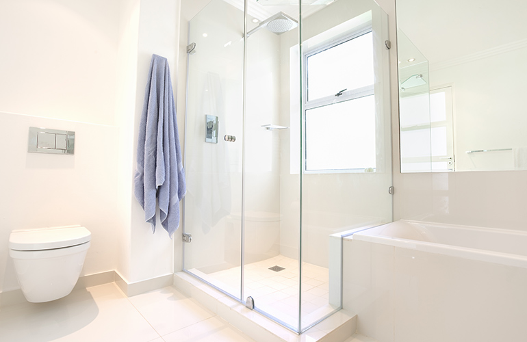 Pre-soaking the shower or tub with bleach