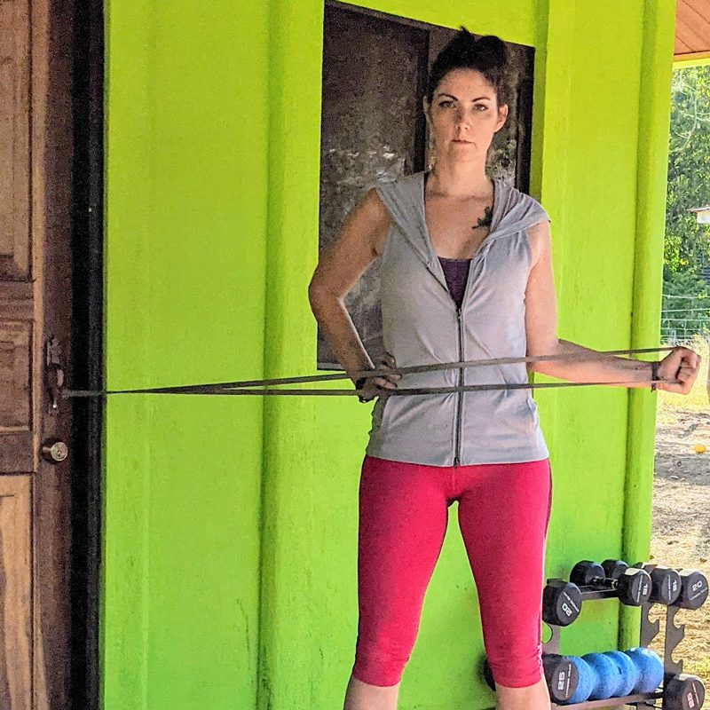 Resistance band external rotation