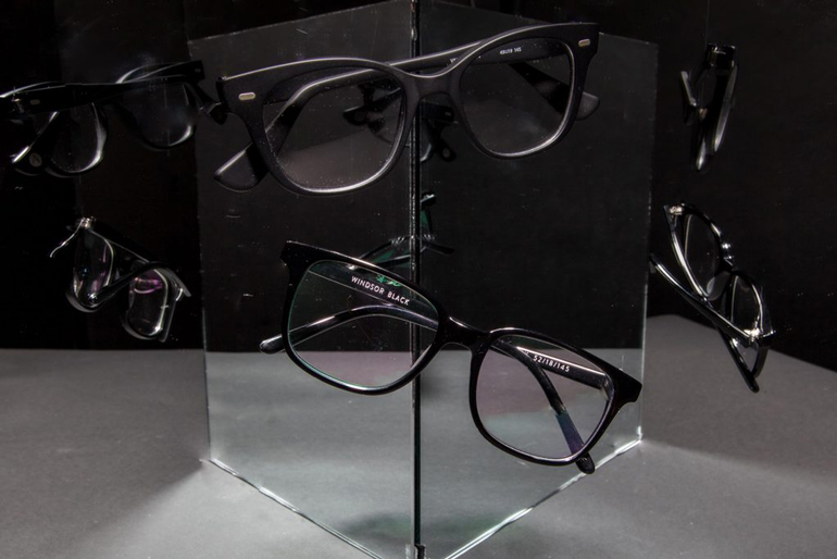 Thick black frames are trendy