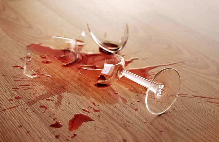 Cleaning up broken glass