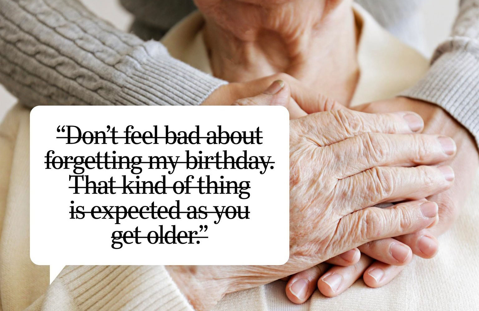 Brushing off memory lapses as signs of old age