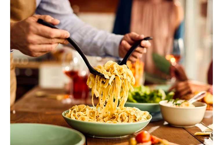 Keep cooked pasta warm