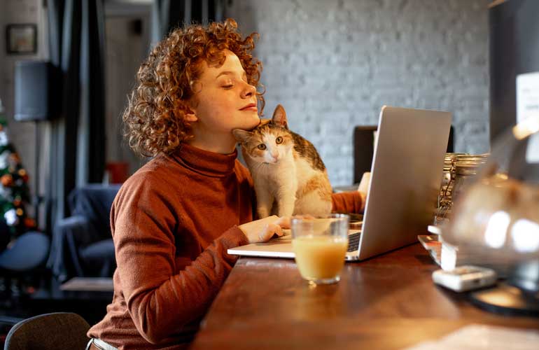 What do cats think human kisses are?