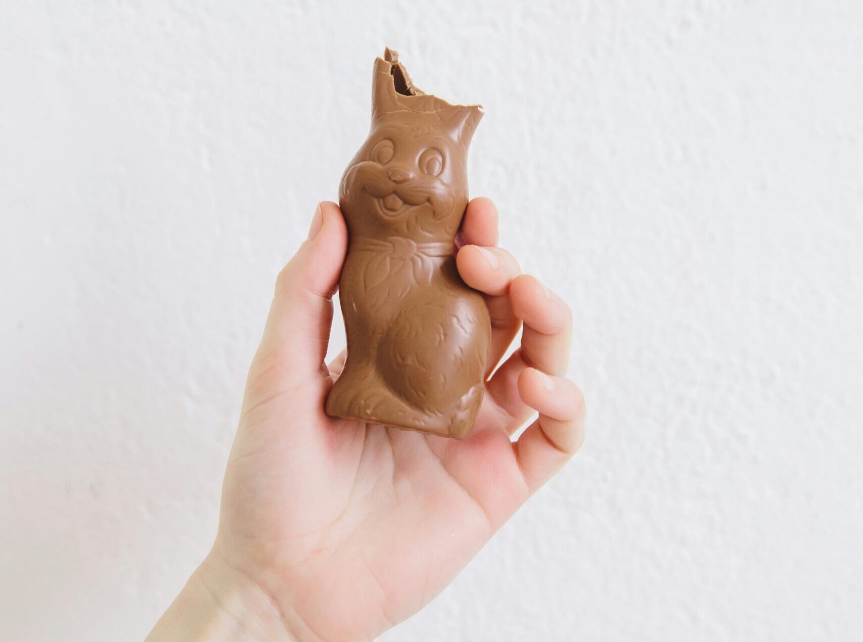 You finally unwrap the chocolate bunny. What’s your first move?